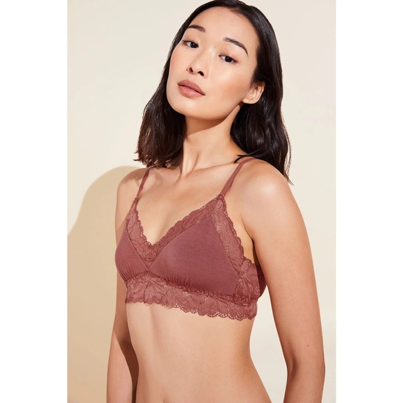 Eberjey NWT Rosalia TENCEL™ Modal Bralette‎ Rosewood Size Small MSRP $78 - Picture 1 of 5